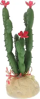 PENIKOKO Artificial Cactus Aquarium Plant Decor Realistic Plastic Succulent for Fish Tank Landscape Durable Adornment Easy to Clean Non Fading Present for Friends and Family