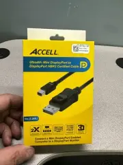 Accell UltraAV Mini DisplayPort to DisplayPort 1.2 Cable - 3.28 ft B143B-003B
