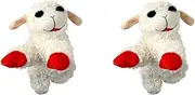 Multipet International Lambchop Plush Squeak Toy Mini for Pets, 6-Inch [2-Pack]