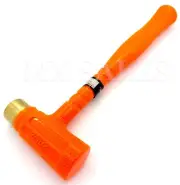 24 oz Dead Blow Hammer Brass Head Dual Multi-Purpose Mallet PVC Molded Head