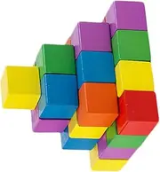 TOYANDONA 50pcs Wooden Cubes Blocks Early Learning Educational Toys for Boys and Girls Small Square Blocks Smooth Edges for DIY Crafts