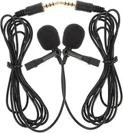 LIGIGWASH 2Pcs Lavalier Microphone Clip Recording Mic for Smartphones Tablets Cameras Long Sturdy Clip for Live Streaming Vlogging and Gaming