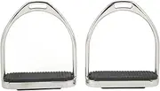 1 Pair Stirrups, Ergonomically Designed Stainless Steel English Stirrups, Comfortable and Convenient Horse Riding Stirrups
