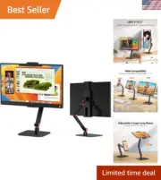 Tablet Stand for Desk, Adjustable 360° Swivel Bracket, 180° Tiltable Clamp, A...