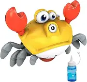 Baby Bubble Machine, Dancing Crabs Blower Toy, Interactive Crab Bubbles Maker with Lights and Music, Ideal for Outdoors, Kids Play, Backyard Fun, Birthday Gift, 24x14.3x12.3cm