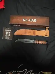 Ka-Bar US Army Vietnam War Commerative 1095 Fixed Blade Knife w/Sheath 9139