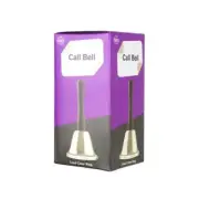 Desk Call Bell Hand Held Call Bell Silver Ringing Bell Reception Office School