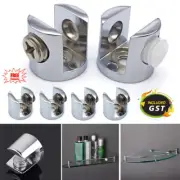 4-12x Glass Shelf Support Clamp Brackets Clip Chrome Shelves Clip Tool 6-8mm NEW