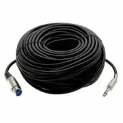 XLR Shielded 3-Pin Female to 1/4" Mono Mic Cable 6 10 15 Ft 25 Ft 50 100Ft Foot