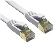 20m CAT 7 Flat Shielded Ethernet Cable - White