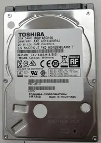 在飛比找露天拍賣優惠-二手良品 TOSHIBA 1TB 2.5吋硬碟 MQ01AB