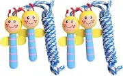 GOOHOCHY 2pcs Portable Cartoon Skipping Rope for Wooden Jump Rope Random Colors for Exercise Outdoor Activities Lightweight Durable Design for Fun Workouts Random Color
