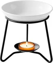 WD&CD Ceramic Tealight Candle Holder Oil Burner, Essential Oil Incense Aroma Diffuser Furnace Home Decoration Romantic Design