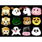 Gloworks 14" Assorted Animal Emoji Plush Pillow Monkey Frog Unicorn NEW Choose