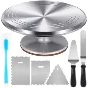 Kootek Aluminium Cake Turntable Set Baking Tools with Revolving 12" Cake Stan...