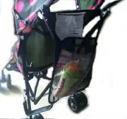 Baby Stroller Pram Mesh Carry Hanging Net Bag Organiser Black M13