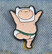 FINN enamel pin - ADVENTURE TIME - lapel brooch cartoon - FREE SHIPPING