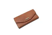 Tosca Women's Ladie's Card Cash Holder Multi Slot Wallet Purse 19x3x10cm - Tan