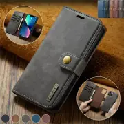 Fr iPhone 16 15 14 13 12 11 Pro Max XR 8 SE Removable Case Magnetic Wallet Cover