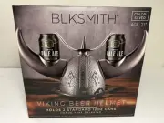 BLKSMITH Vikings Beer Helmet Drinking Party Hat Fits 16-24" Head Two 12oz Cans