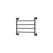 600*450*92.5mm Lillian Matte Black Stainless Steel Heated Towel Rail