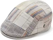[The Cashmere Choice] Mens Summer Flat Cap | Patch Cap | Linen