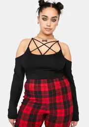 Plus Fierce Flirt Off Shoulder Top