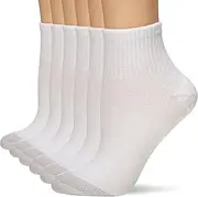 [Hanes] Womens Cool Comfort Toe Support Ankle Socks, 6-pair Pack