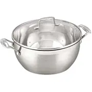 Scanpan Impact 26cm/5L Stainless Steel Stewpot w/ Lid Cookware Round Silver