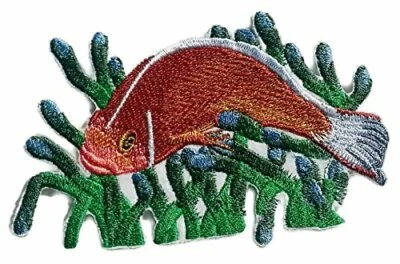 Custom Fish Portraits[ Pink Anemone] Embroidered Iron On/Sew patch [6" x6"]