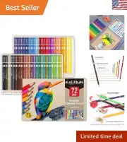 72 Count Vibrant Soft Core Colored Pencils - Perfect for Blending & Shading