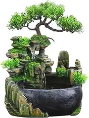 Indoor Simulation Resin Rockery Waterscape Feng Shui Water Fountain Home Desktop Decoration Crafts