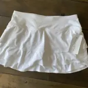 Athleta Stripe Swagger Skort White Size Medium New Athleisure Tennis Pickleball