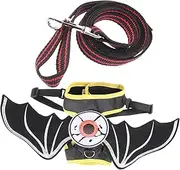 COLLBATH Halloween Cat Costume Collar Cat Walking Harness Pet Traction Harness Kit
