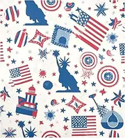 Refrigerator Magnet Cover Decorative Magnetic Dishwasher Front Door Cover Sticker for Home Kitchen Decor, 23x26 Inch Independence Day Carnival American Flag Color Matching Elements Fireworks C