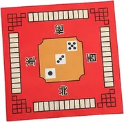 Toyvian Mahjong Mat Slip Table Cover Tablecloth for Tile Games Printed Design for Board Game Enthusiasts Lightweight Microfiber Material