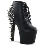 Pleaser Punk Rock Spike Stud High Heel Ankle Boots Adult Women Fearless/700/28