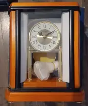 Seiko QXG339BL Quartz Rotating Pendulum Shelf Clock New In Box