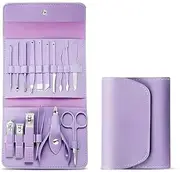 Fariox Manicure Set Nail Clipper Kit - 16 Pieces Stainless Steel Manicure Kit - Nail Care Tools for Hand & Feet - Nail Clippers Pedicure Professional Grooming Kits for Facial Care, Hand Care, Foot