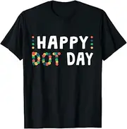[X.Style] Happy International Dot Day 2022 Polka Dot Kids Toddler Boys ds758 T-Shirt (XL) Black