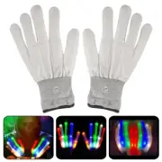 LED Flashing Gloves Lighting Glow Light Up Finger Halloween Party For Kids Adult