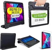 Official Cooper Dynamo Kids iPad Pro 12.9 Case for 1st/2nd Generation (2015/2017) | Unbreakable Protection, Magic Handle, Stand & Pencil Holder (NOT for 2018-2022 3rd-6th Gen) (Licorice Black)