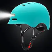 Bike Cycling Helmet Motorcycle Helmet With Illuminated Warning Light For Adult Kids Blue S 48-53cm