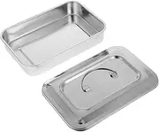 PENIKOKO Stainless Steel Box Square Tray for Nail Tools Beauty Equipment and Veterinary Use Resistant Leak Design for Professional and Home Settings