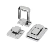 Toolbox Jewelry Box Toggle Latch Catch Hasp Lock Silver Tone 2pcs