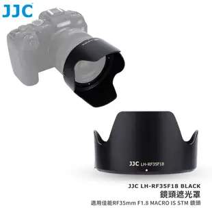 JJC 升級版EW-52遮光罩+轉接環 適用於佳能Canon RF 35mm F1.8 MACRO IS STM微距鏡頭