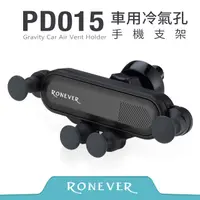 在飛比找PChome24h購物優惠-【Ronever】車用冷氣孔手機支架-黑(PD015)