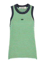 Wales Bonner Sonic Striped Stretch-cotton Tank - Green - S (UK8-10 / S) S (UK8-10 / S)