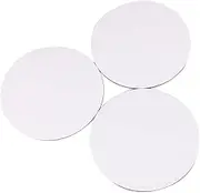 CORHAD 8pcs Round Canvas Panels Artist Canvas Boards for Oil Tempera Painting for Projects Art Students White Color for Versatile Use
