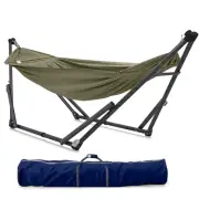 Premium Portable Hammock with Stand Easy 30 Second Setup 550lb Capacity